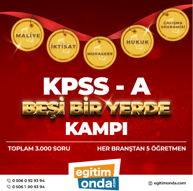 KPSS-A 5’i BİR YERDE KAMPI